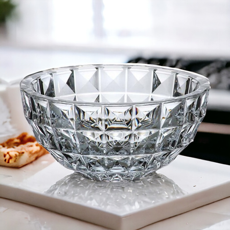 Szklana Misa Kryształowa Salaterka Diamond 280 mm 