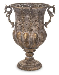 Osłonka Amfora Złota Metalowa Antyczna 47x39x29
