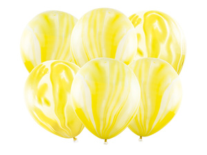 Balony Marmur 30cm, żółty