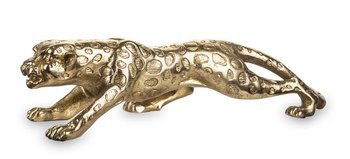 Figurka Leopard złota rzeźba Glamour 7x30x8 cm 