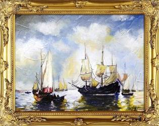 Obraz - Marynistyka - olejny, ręcznie malowany 37x47cm