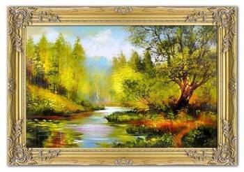 Obraz - Pejzaz tradycyjny - olejny, ręcznie malowany 77x107cm