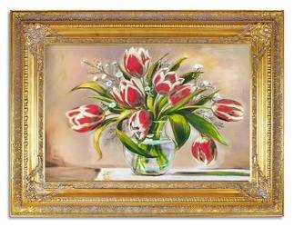 Obraz "Tulipany" ręcznie malowany 90x120cm