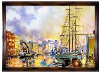 Obraz "Wenecja" ręcznie malowany 200x140cm