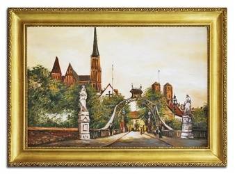Obraz "Wrocław" ręcznie malowany 75x105cm