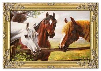 Obraz "Zwierzęta" ręcznie malowany 75x105cm