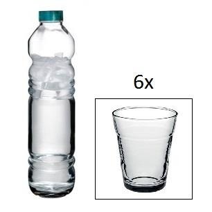 Butelka  Vita 1,1 L + 6 szklanek  Basic 235 ml