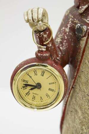 Figurka Królik ozdoba kolorowa Długie Uszy Zegarek