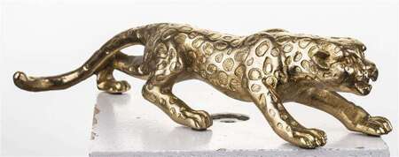 Figurka Leopard złota rzeźba Glamour 7x30x8 cm 