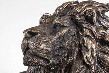 Figurka Lew brązowo-złota tworzywo 40x80x35 cm