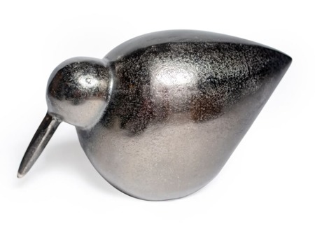 Figurka aluminiowa Dziobiący ptaszek, czarny  