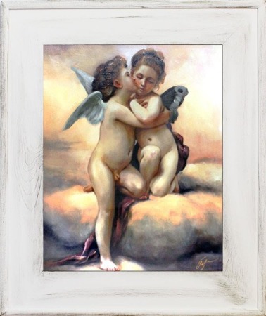 Obraz "Anioły" ręcznie malowany 61x71cm