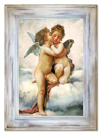 Obraz "Anioły" ręcznie malowany 76x96cm