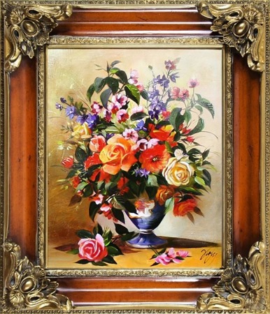 Obraz "Bukiety mieszane " ręcznie malowany 65x75cm