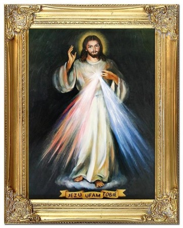 Obraz "Chrystus" ręcznie malowany 37x47cm