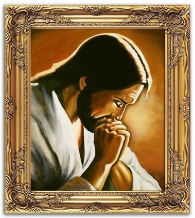 Obraz "Chrystus" ręcznie malowany 54x64cm