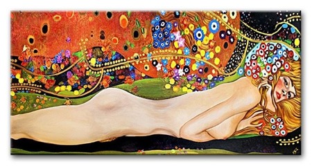 Obraz "Gustaw Klimt" ręcznie malowany 100x200cm