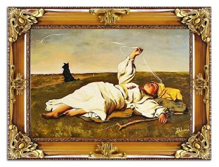 Obraz "Józef Chełmoński" - olejny, ręcznie malowany 85x115cm