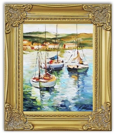 Obraz - Marynistyka - olejny, ręcznie malowany 27x32cm