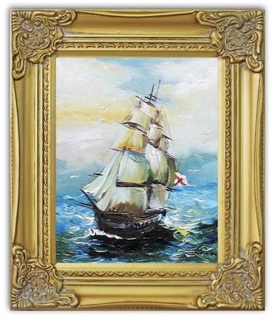 Obraz "Marynistyka" ręcznie malowany 27x32cm