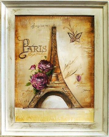 Obraz "Paryz" ręcznie malowany 37x47cm
