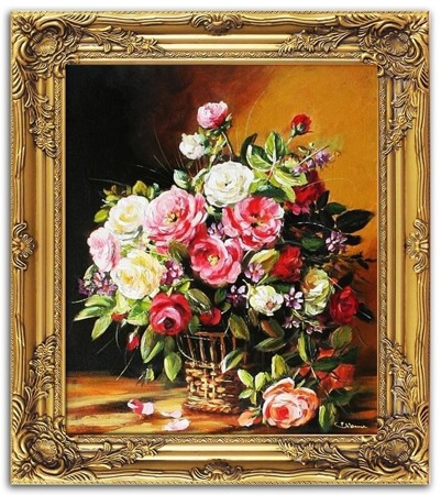 Obraz "Roze" ręcznie malowany 53x63cm