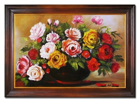 Obraz "Roze" ręcznie malowany 76x106cm