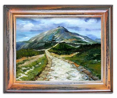 Obraz - Sniezka - olejny, ręcznie malowany 37x47cm