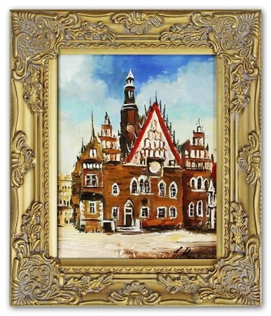 Obraz "Wrocław" ręcznie malowany 27x32cm