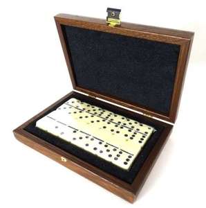 Ekskluzywne domino w pudełku drewnianym 24x17cm 