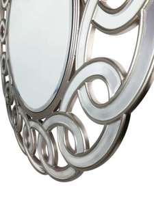 Okrągłe lustro Avola w ażurowej artystycznej ramie 100 cm