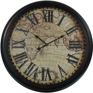 Zegar ścienny Mapa Świata 61,5x6,5cm