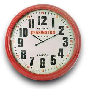 Zegar ścienny retro Czerwona Ramka 93x93cm